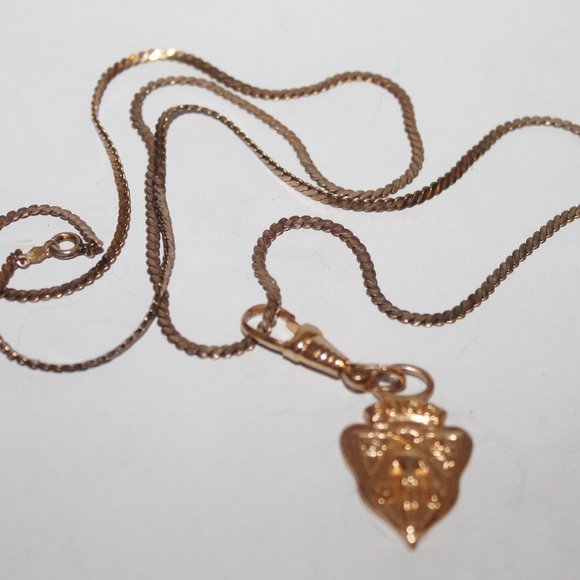 Authentic Gucci Zipper Pull Pendant on 12K   Vintage Chain - Picture 1 of 8